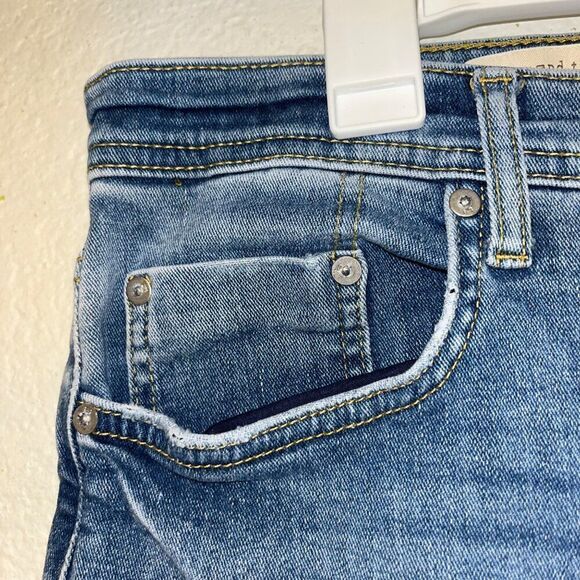 Pilcro and the Letterpress‎ Slim Boyfriend Denim Jeans Distressed w/ Patching 32 - Picture 9 of 12